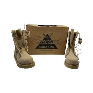 Thorogood Mens Combat Military Boots Desert Tan Leather Lace Up 3 Regular New